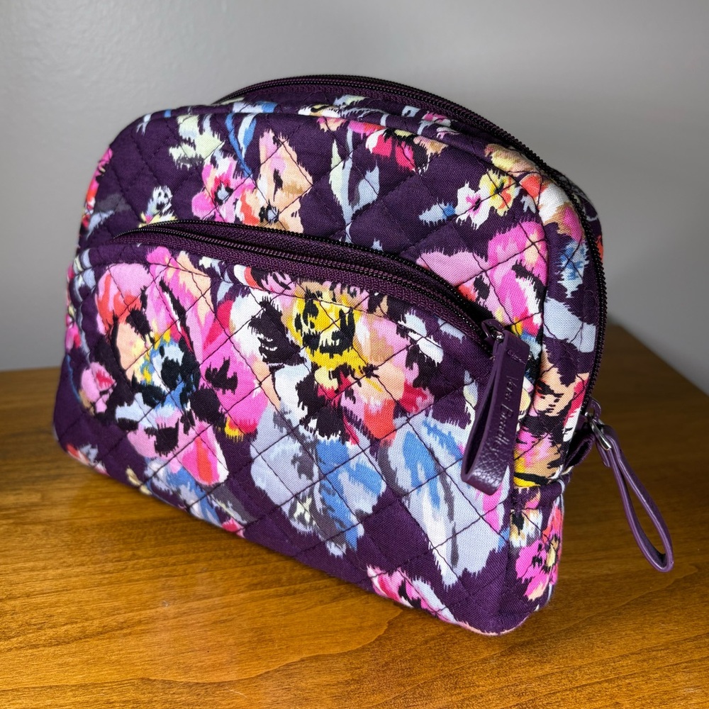 Vera Bradley Medium Cosmetic/Toiletry Bag Double Zip